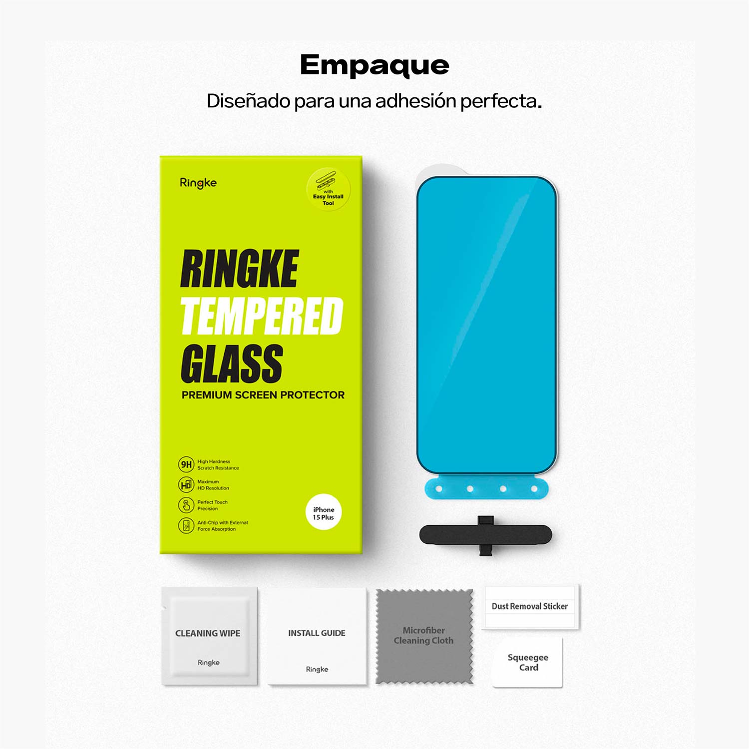Protector de Pantalla Vidrio Ringke iPhone 15 Plus (instalador) - Ringke - Protector de pantalla7 - 1 - 4 / MVRIPH15PLDastore