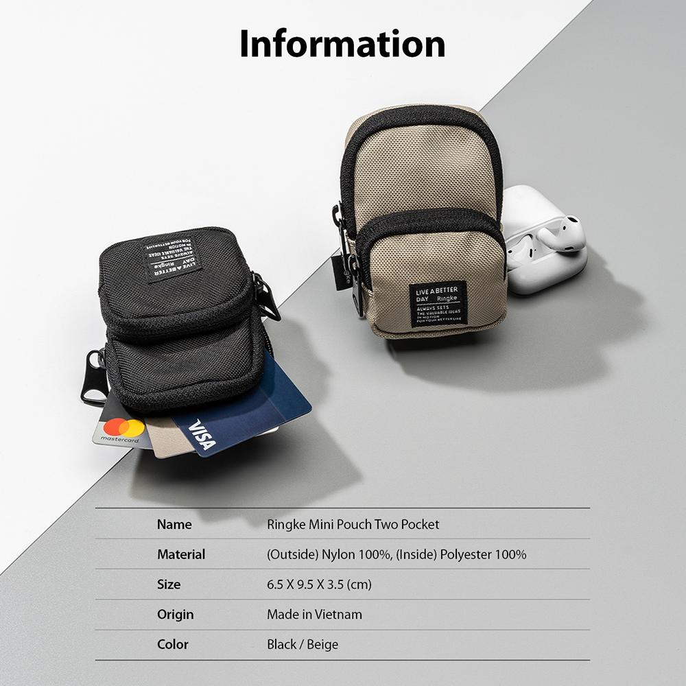 Ringke Mini Pouch Two Pocket (2 bolsillos) - Ringke - Funda6 - 8 - 12 / MPTP - BKDastore