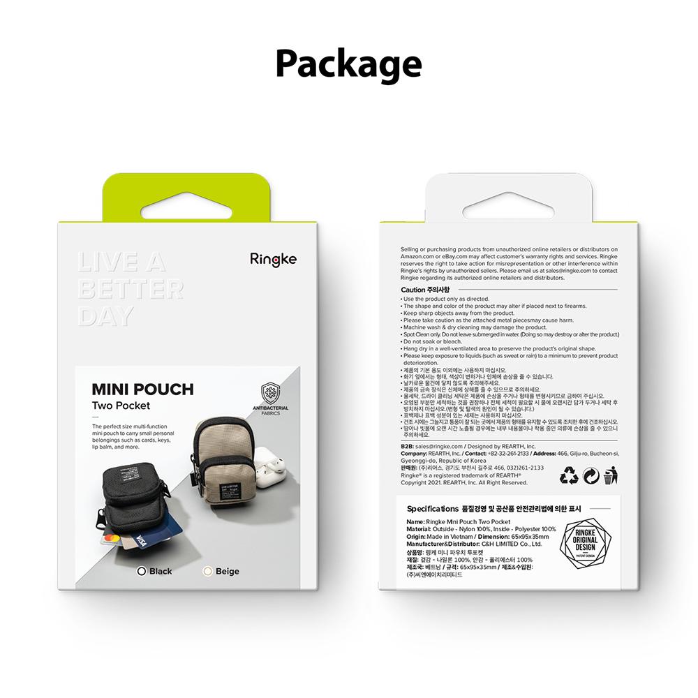 Ringke Mini Pouch Two Pocket (2 bolsillos) - Ringke - Funda6 - 8 - 12 / MPTP - BKDastore