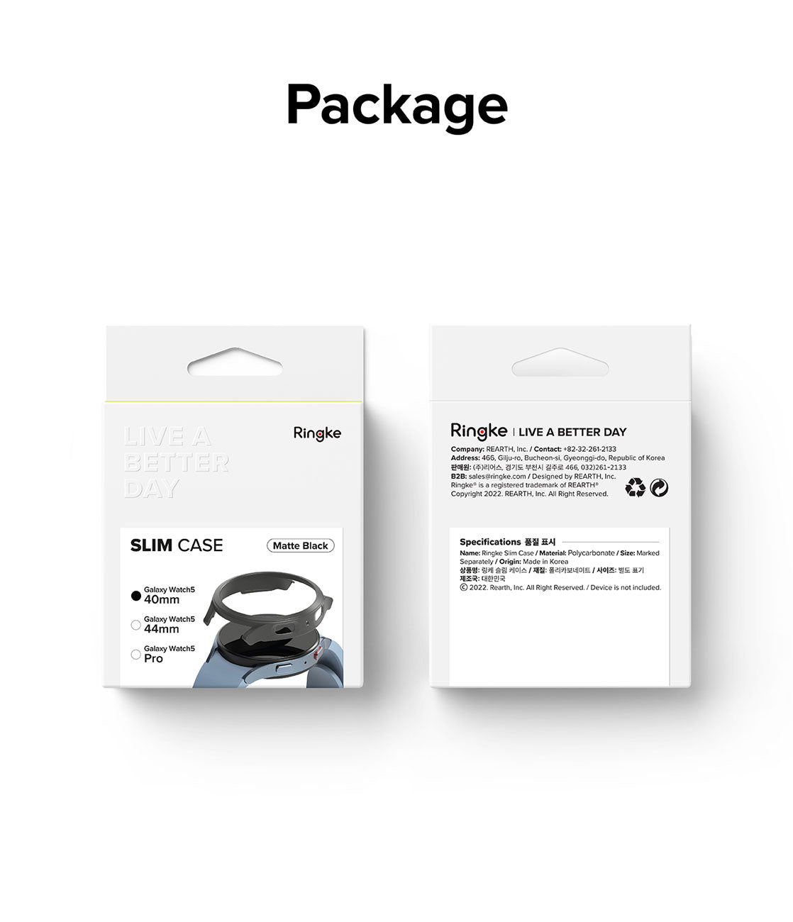 Ringke Slim Galaxy Watch 5 (40MM) - Ringke - Funda Galaxy Watch6 - 6 - 5 / CRSGW40MM - BCKDastore