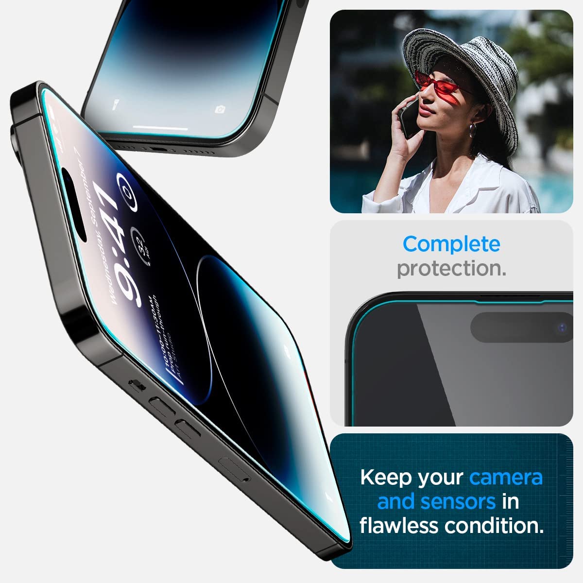 Spigen EZ FIT GLAS.tR iPhone 14 Pro (2 UND) - Spigen - Protector de pantalla7 - 6 - 8 / SEZFGTRSIPH14PDastore