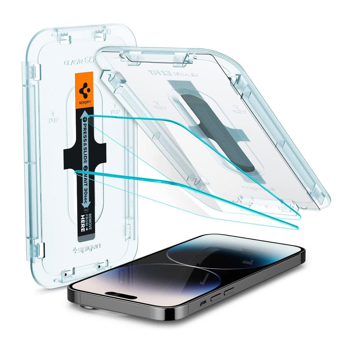 Spigen EZ FIT GLAS.tR iPhone 14 Pro (2 UND) - Spigen - Protector de pantalla7 - 6 - 8 / SEZFGTRSIPH14PDastore