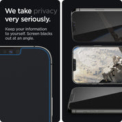 Spigen EZ FIT GLAS.tR Privacy iPhone 14 Plus / iPhone 13 Pro Max (2 UND) - Spigen - Protector de pantalla/ SEZFGTRSIPH13PMPVDastore