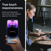 Spigen EZ FIT GLAS.tR Privacy iPhone 14 Pro Max (2 UND) - Spigen - Protector de pantalla/ GSEFPIPH14PMDastore