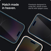 Spigen EZ FIT GLAS.tR Privacy iPhone 14 Pro Max (2 UND) - Spigen - Protector de pantalla/ GSEFPIPH14PMDastore