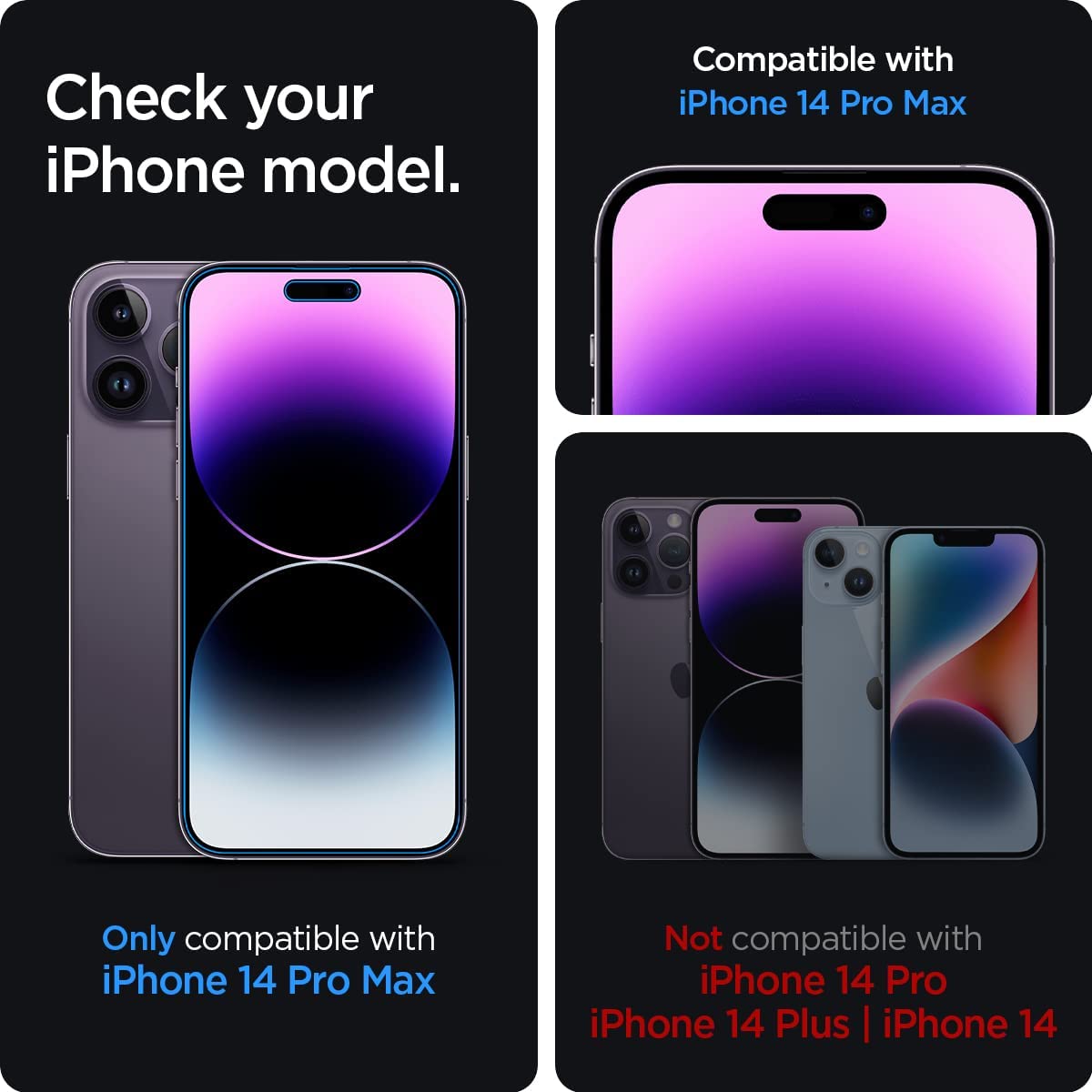 Spigen EZ FIT GLAS.tR Privacy iPhone 14 Pro Max (2 UND) - Spigen - Protector de pantalla/ GSEFPIPH14PMDastore