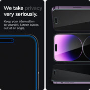 Spigen EZ FIT GLAS.tR Privacy iPhone 14 Pro Max (2 UND) - Spigen - Protector de pantalla/ GSEFPIPH14PMDastore