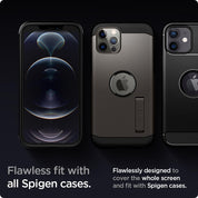 Spigen EZ FIT GLAS.tR SLIM iPhone 12 / 12 Pro (2 UND) - Spigen - Protector de pantalla/ SPEZFTGLTRSLIPH12Dastore