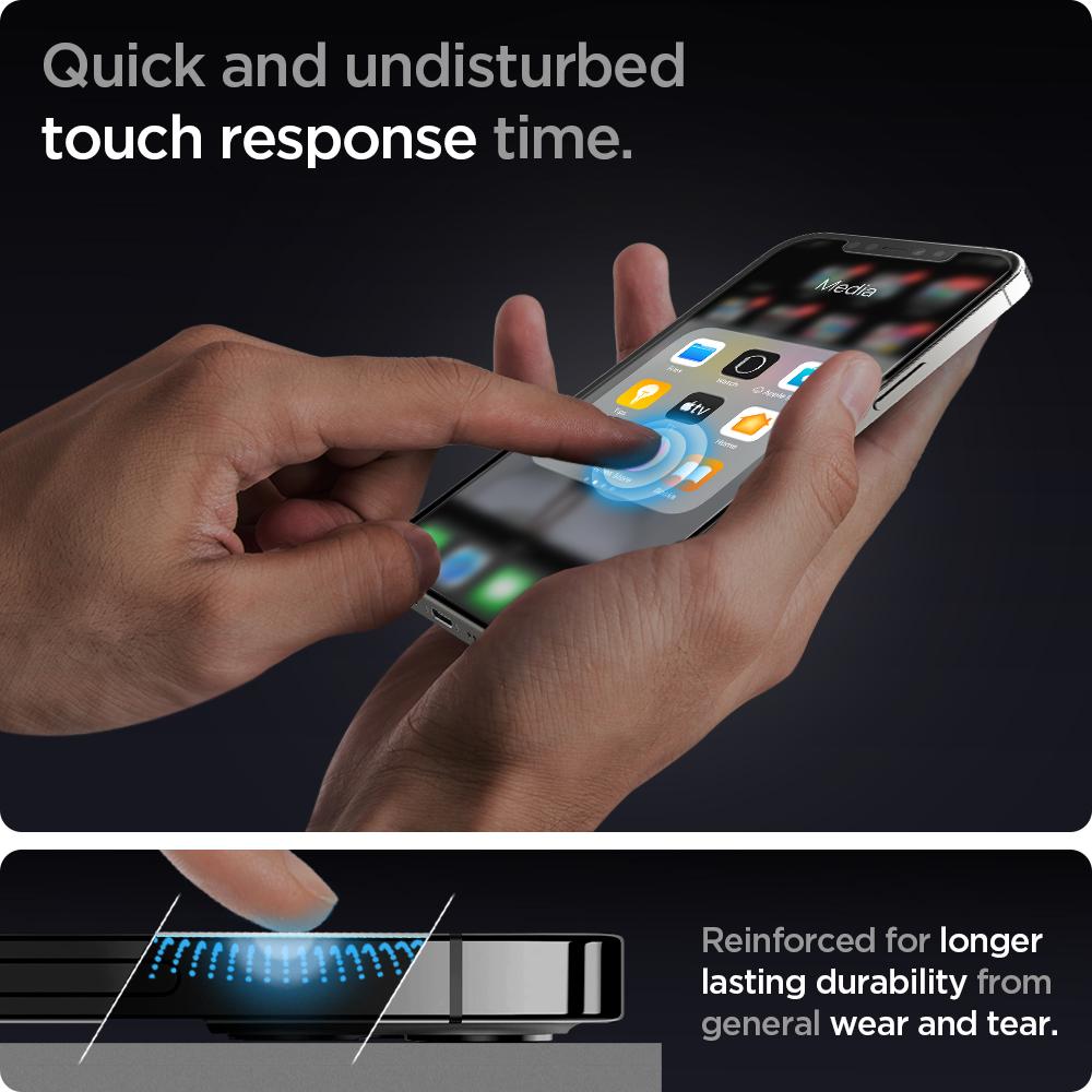 Spigen EZ FIT GLAS.tR SLIM iPhone 12 / 12 Pro (2 UND) - Spigen - Protector de pantalla/ SPEZFTGLTRSLIPH12Dastore