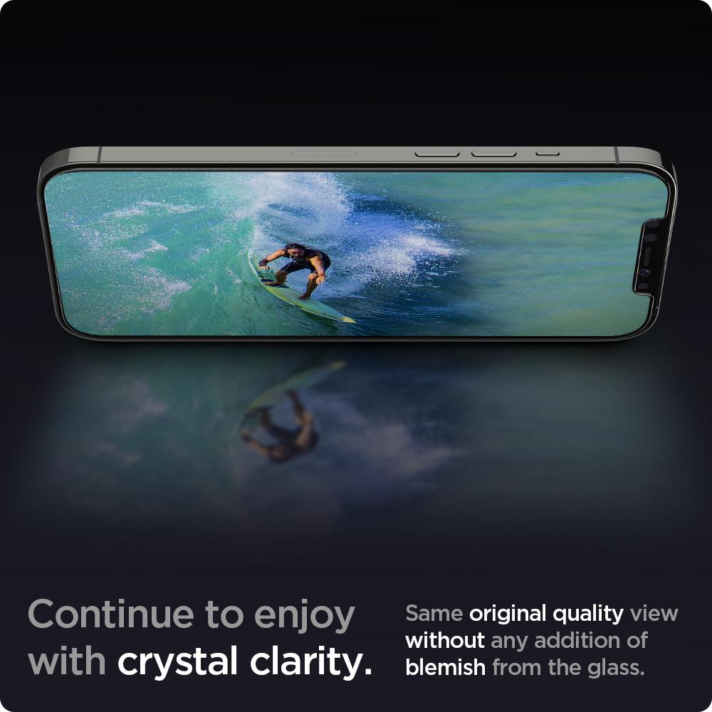 Spigen EZ FIT GLAS.tR SLIM iPhone 12 / 12 Pro (2 UND) - Spigen - Protector de pantalla/ SPEZFTGLTRSLIPH12Dastore
