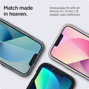 Spigen EZ FIT GLAS.tR SLIM iPhone 14 / iPhone 13 / iPhone 13 Pro (2 UND) - Spigen - Protector de pantalla/ GSEFIPH14Dastore