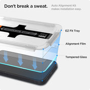 Spigen EZ FIT GLAS.tR SLIM iPhone 14 / iPhone 13 / iPhone 13 Pro (2 UND) - Spigen - Protector de pantalla/ GSEFIPH14Dastore