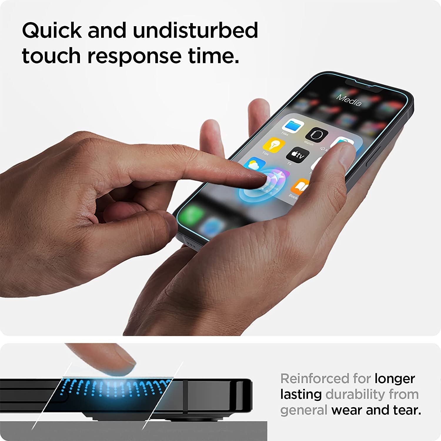 Spigen EZ FIT GLAS.tR SLIM iPhone 14 / iPhone 13 / iPhone 13 Pro (2 UND) - Spigen - Protector de pantalla/ GSEFIPH14Dastore