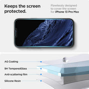 Spigen EZ FIT GLAS.tR S.P. iPhone 14 Plus / iPhone 13 Pro Max (2 UND) - Spigen - Protector de pantalla/ SEZFGSIPH13PMCERRADODastore