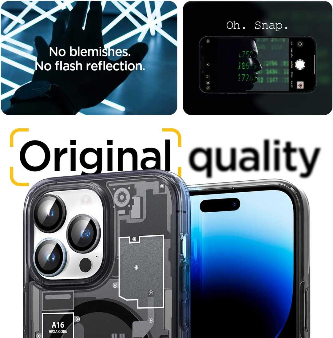 Spigen Protector de lente iPhone 16 Pro / iPhone 16 Pro Max / iPhone 15 Pro / iPhone 15 Pro Max / iPhone 14 Pro / iPhone 14 Pro Max (2 Pack) - Spigen - Protector de cámara/ PCSEZFIPH15PM - ZODastore