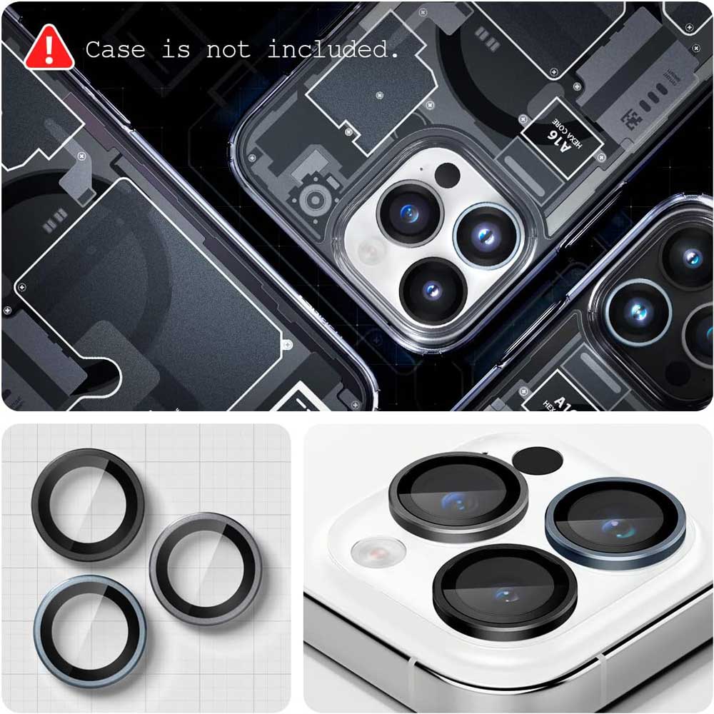 Spigen Protector de lente iPhone 16 Pro / iPhone 16 Pro Max / iPhone 15 Pro / iPhone 15 Pro Max / iPhone 14 Pro / iPhone 14 Pro Max (2 Pack) - Spigen - Protector de cámara/ PCSEZFIPH15PM - ZODastore