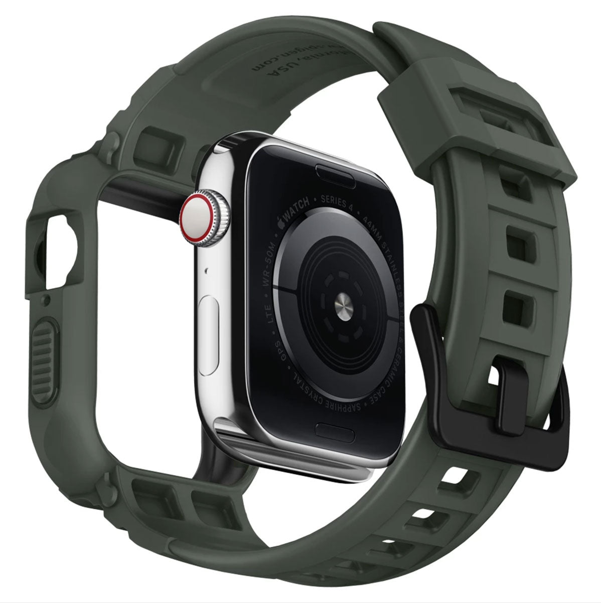 Spigen Rugged Armor Pro Apple Watch (Case + correa) 45mm / 44mm - Spigen - Funda Apple Watch/ CSRAPAW44MMMGDastore