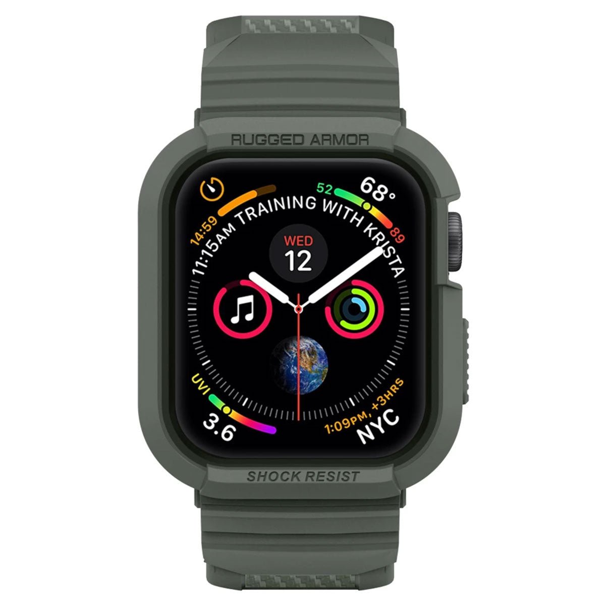 Spigen Rugged Armor Pro Apple Watch (Case + correa) 45mm / 44mm - Spigen - Funda Apple Watch/ CSRAPAW44MMMGDastore