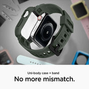 Spigen Rugged Armor Pro Apple Watch (Case + correa) 45mm / 44mm - Spigen - Funda Apple Watch/ CSRAPAW44MMMGDastore