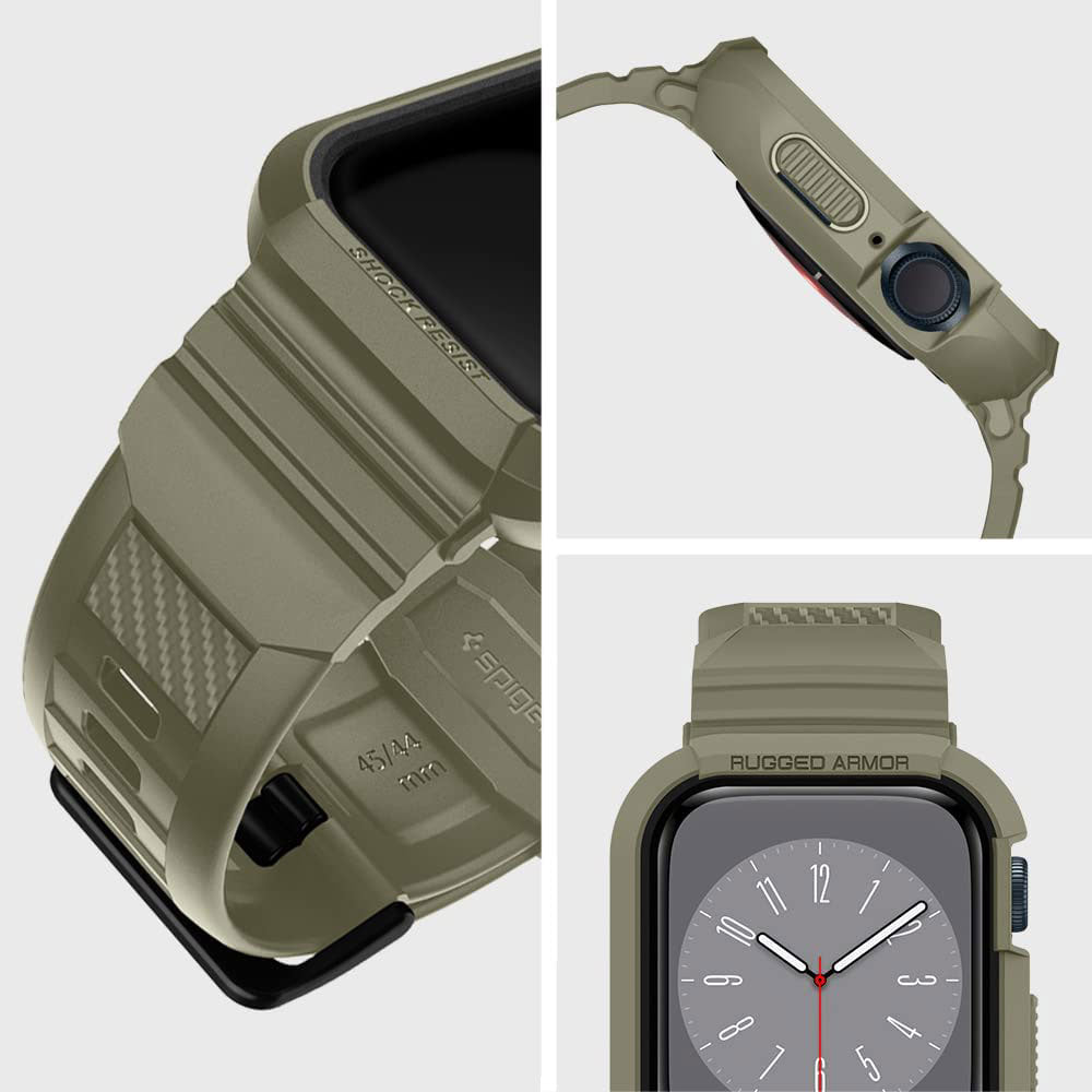 Spigen Rugged Armor Pro Apple Watch (Case + correa) 45mm / 44mm - Spigen - Funda Apple Watch/ CSRAPAW45MM - VGDastore