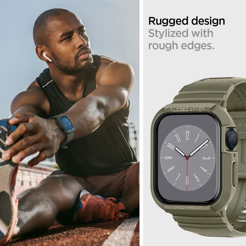 Spigen Rugged Armor Pro Apple Watch (Case + correa) 45mm / 44mm - Spigen - Funda Apple Watch/ CSRAPAW45MM - VGDastore