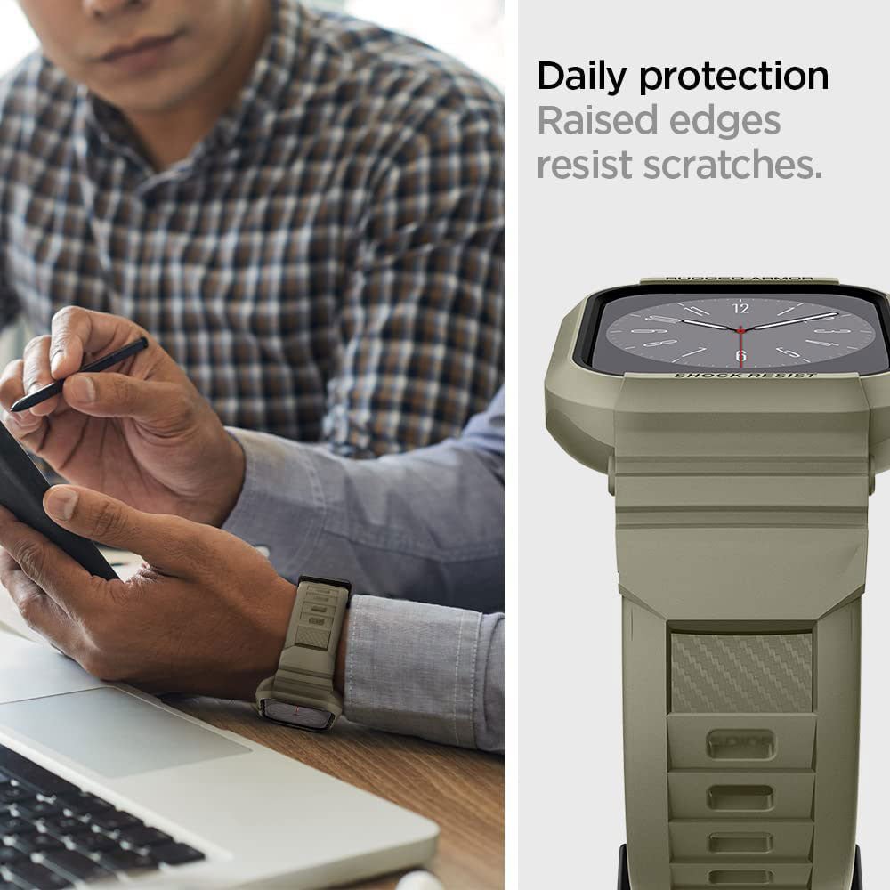 Spigen Rugged Armor Pro Apple Watch (Case + correa) 45mm / 44mm - Spigen - Funda Apple Watch/ CSRAPAW45MM - VGDastore