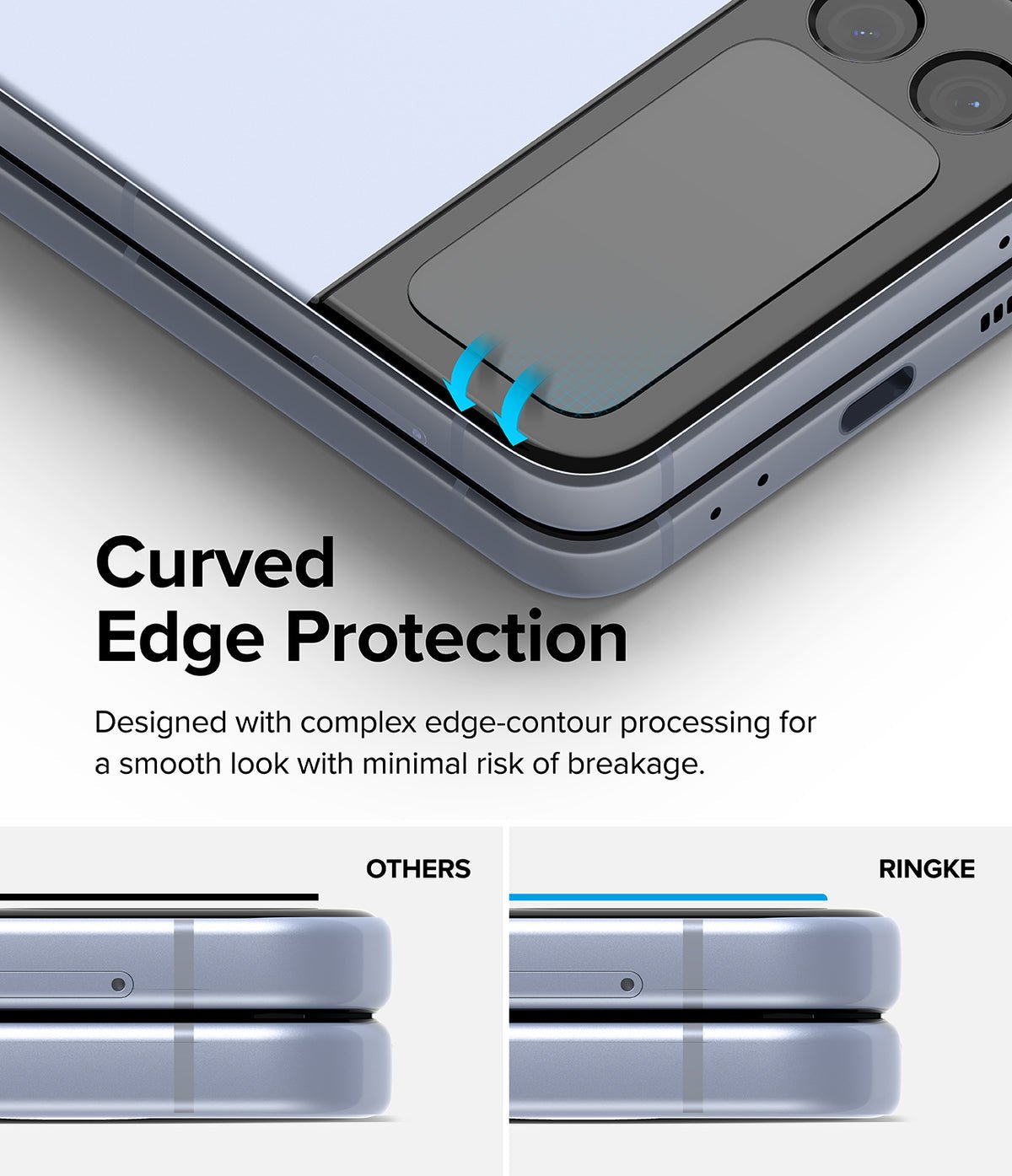 Vidrio Display Ringke Galaxy Z Flip 4 (Contiene 3 Unidades) - Ringke - Protector de pantalla11 - 1 - 2 / GRAPGGZFLIP4Dastore