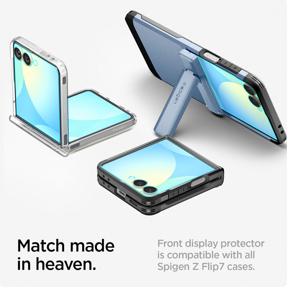 Protector de pantalla Spigen EZ FIT GLAS.tR Galaxy Z Flip 7 (2 UND)