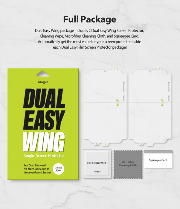 Mica de goma Dual Easy Wing Galaxy S20 Plus (Contiene 2 und)