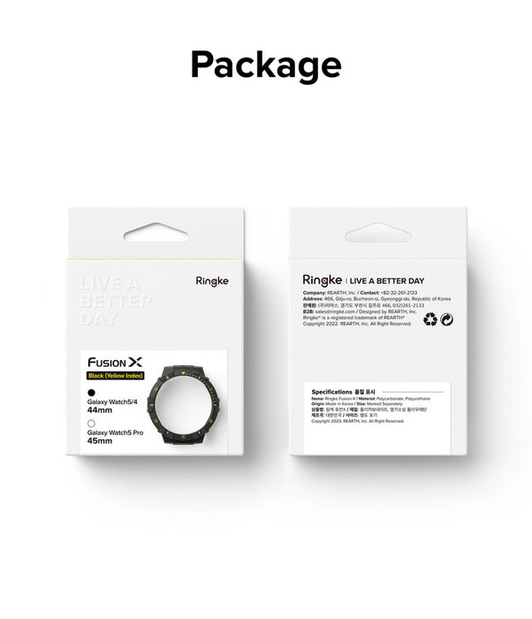 Case Ringke Fusion X Galaxy Watch 5 / 4 (44mm) - Black / Yellow Index