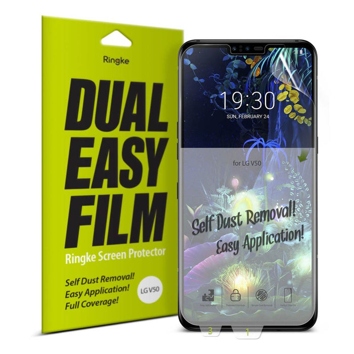 Mica de goma Ringke Dual easy film LG V50 ThinQ (Contiene 2 und)