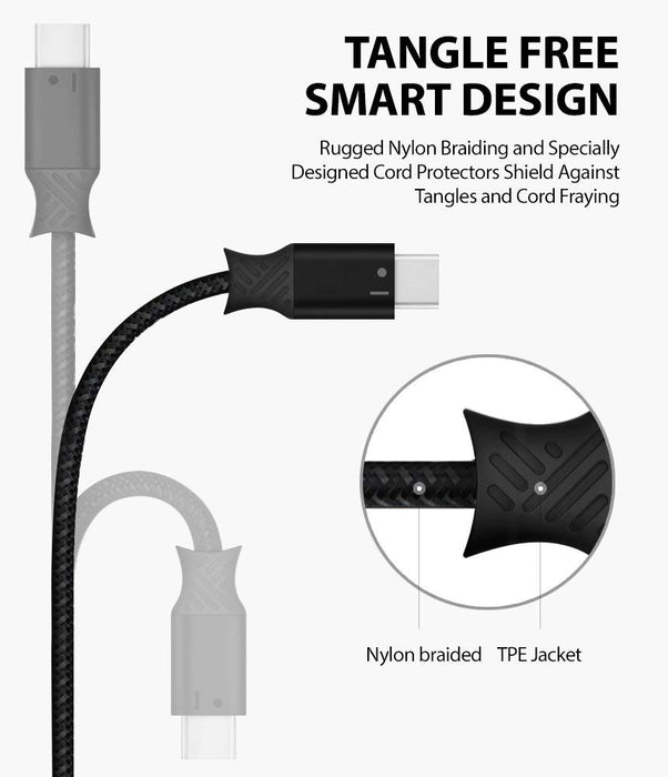 Ringke Cable Cargador Tipo C a USB 1.2M (Carga rápida)