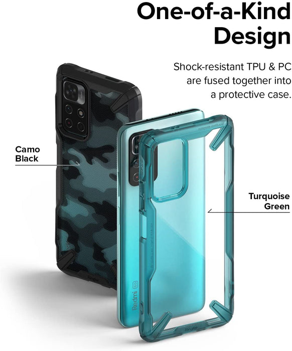 Case Ringke Fusion X Xiaomi Poco M4 Pro 5G / Note 11T 5G - Turquoise Green