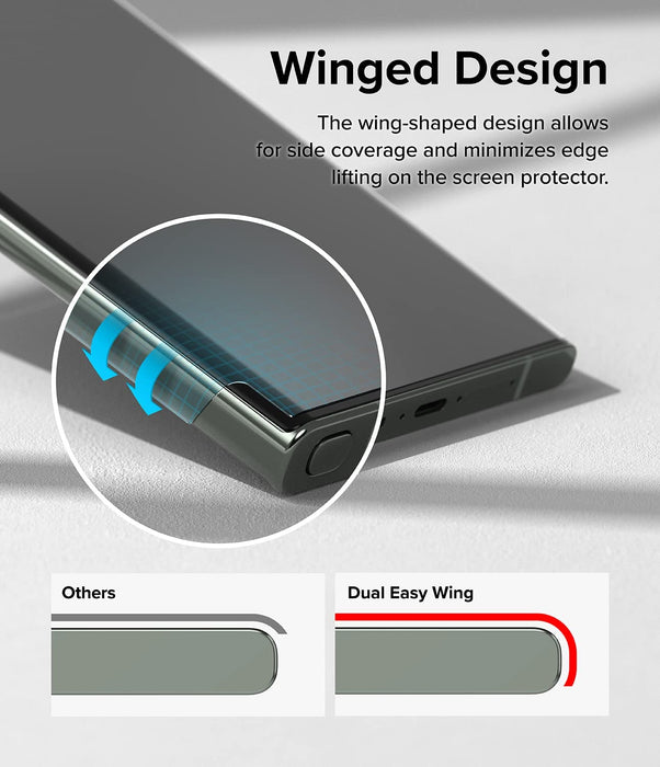 Mica de goma Ringke Dual Easy Wing Galaxy S23 Ultra (2 unidades)