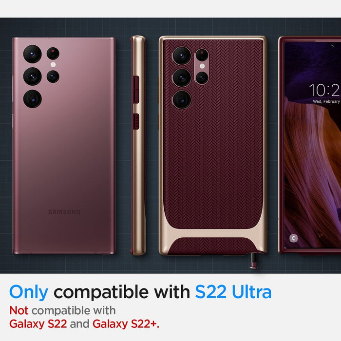 Case Spigen Neo Hybrid Galaxy S22 Ultra - Burgundy