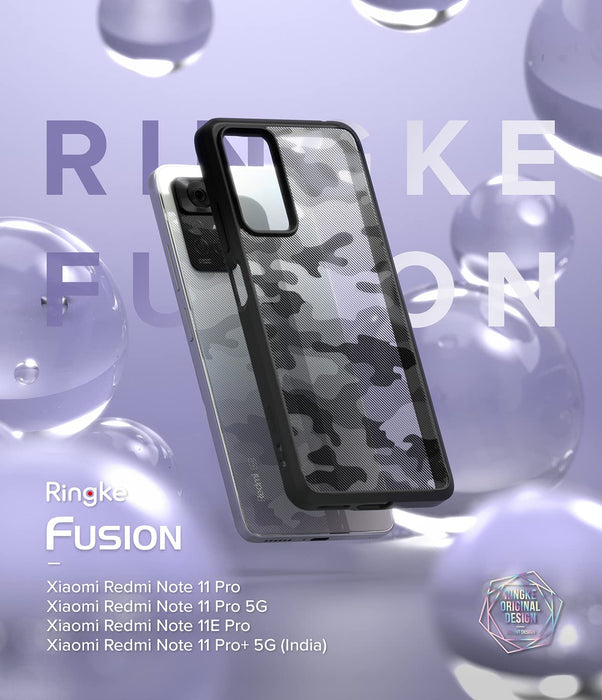 Case Ringke Fusion Xiaomi Redmi Note 11 Pro / Pro 5G  / Plus 5G / 11E Pro - Matte Camo Black