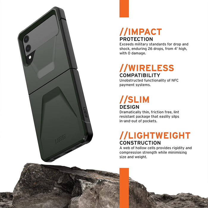 Case UAG Civilian Galaxy Z Flip 3 - Olive