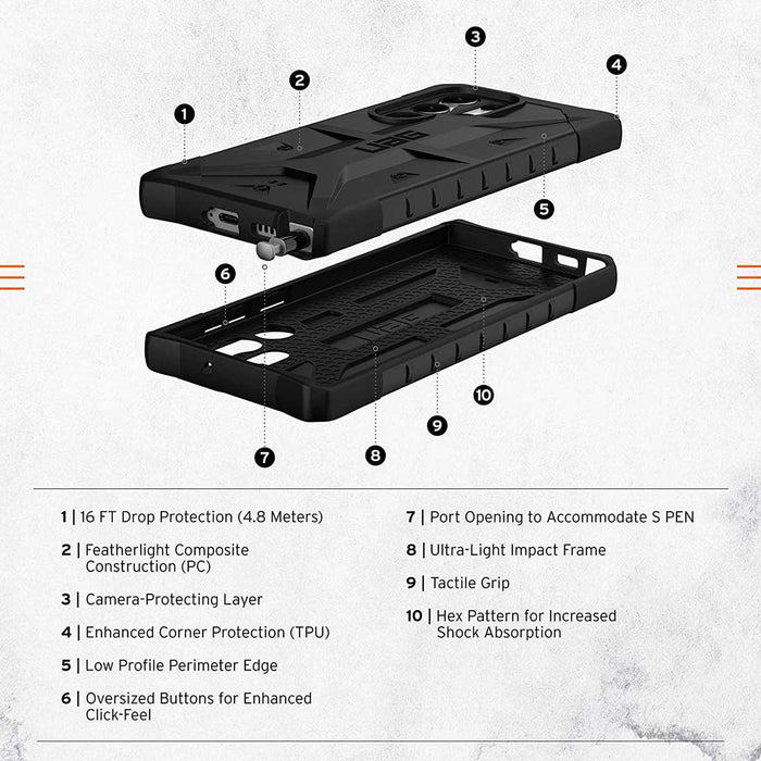 Case UAG Pathfinder Galaxy S22 Ultra - Black