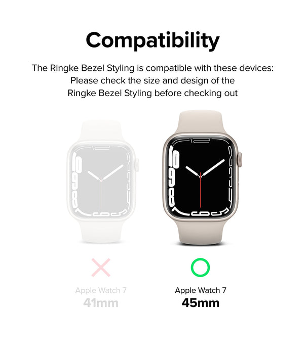 Case Ringke Bezel Styling Apple Watch 45MM Series 9, 8, 7 (Metal)