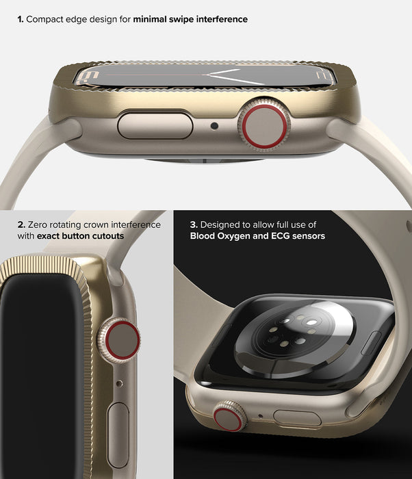 Case Ringke Bezel Premium Rol Apple Watch 41MM Series 9, 8, 7 (EDICIÓN LIMITADA) - Gold