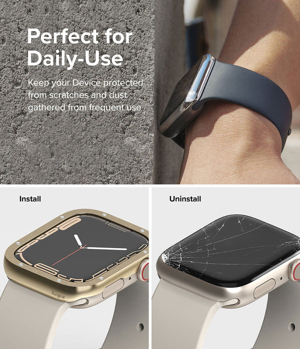 Case Ringke Bezel Premium Cart Apple Watch 45MM Serie 9, 8, 7 (EDICIÓN LIMITADA) - Gold