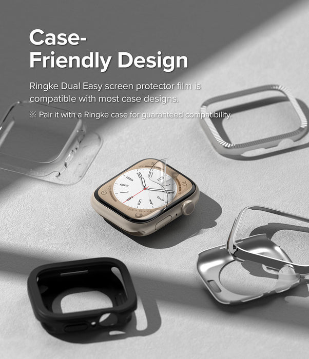 Mica Ringke Dual Easy Film Apple Watch (3 UND) - 45mm / 44mm