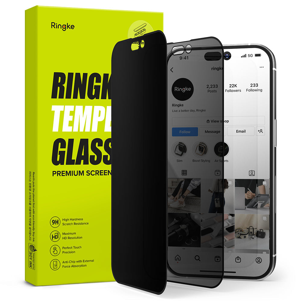 USA Mica Premium Vidrio Anti-espía iPhone 14 Pro Max - Ringke