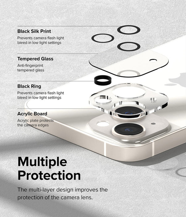 Protector de Cámara Ringke Full Cover Glass iPhone 14 / 14 Plus (2 und)