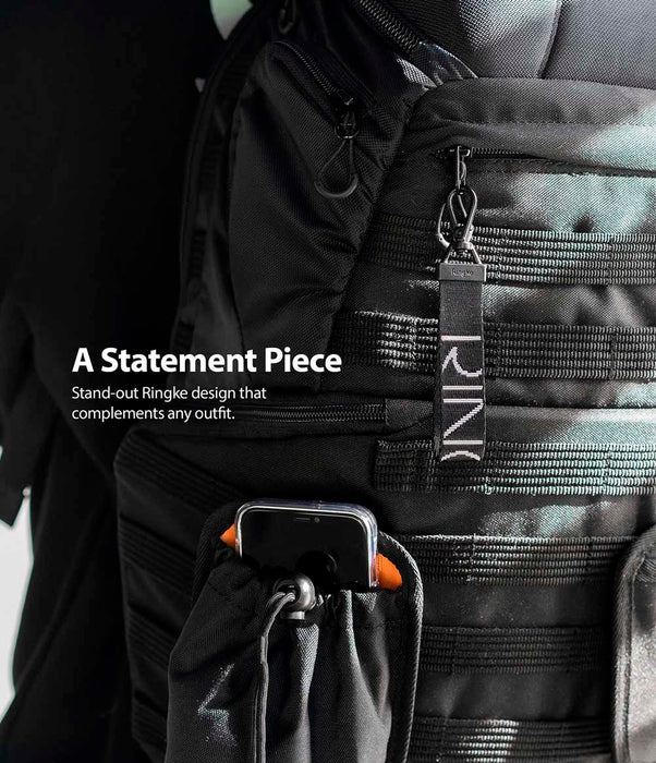 Correa Ringke Key Ring Strap - Lettering Black