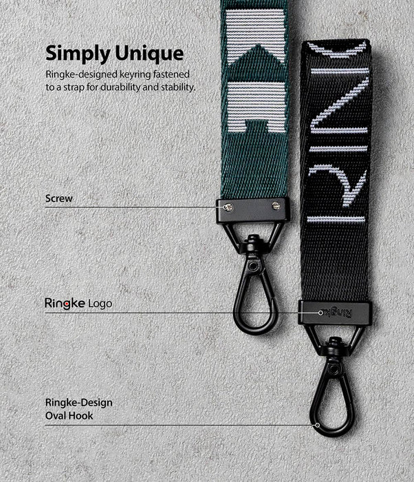 Correa Ringke Key Ring Strap - Lettering Black